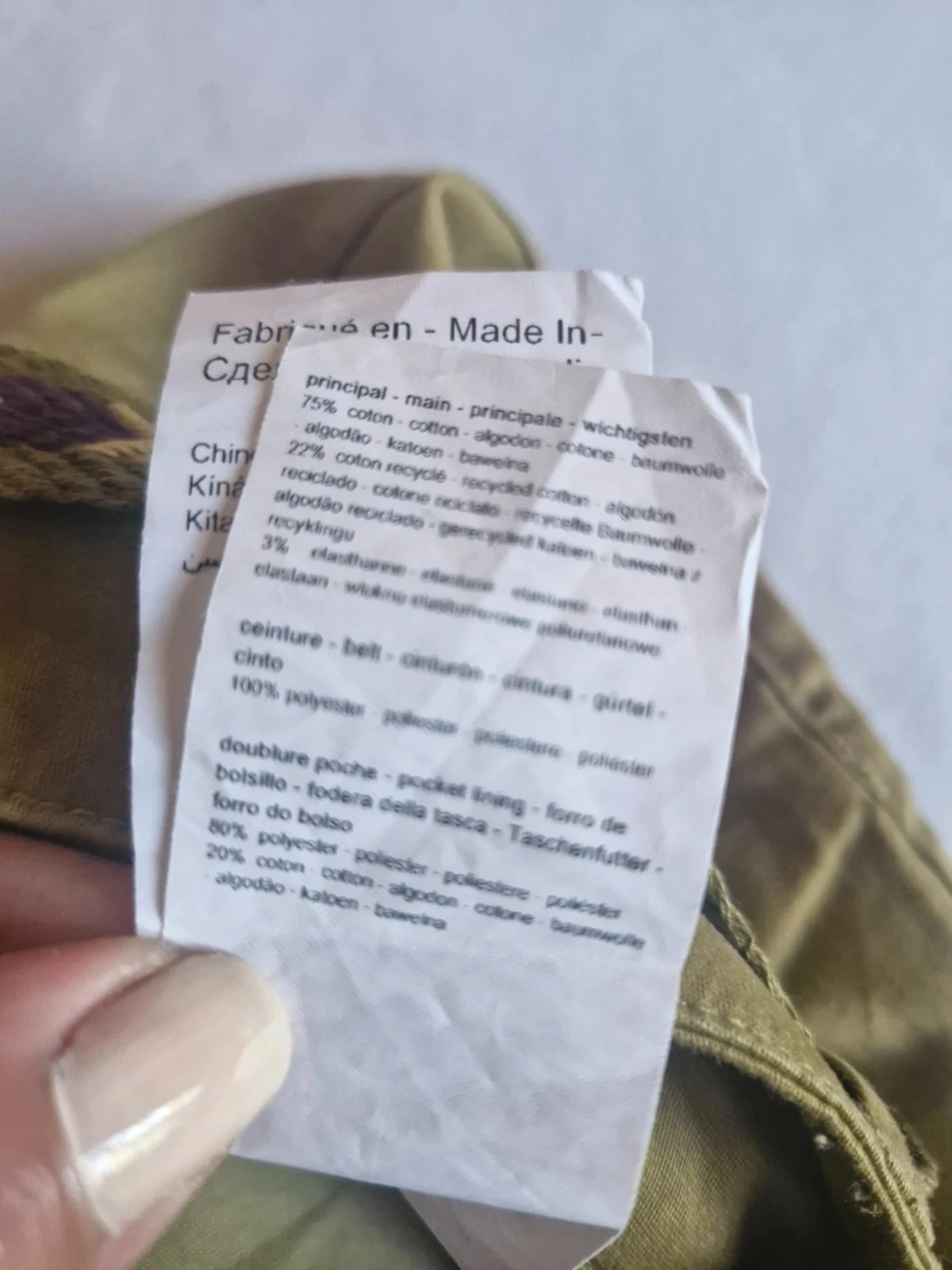 Short Promod kaki met gevlochten ceintuur – Maat 34 – photo 5